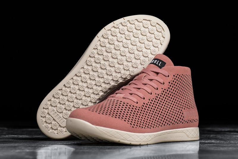 Pink Nobull Suede Mid Women's Trainers | CA W1946N